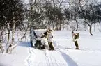 Vinterövning vid Rundhögen intill Storlien. I 21 Västernorrlands Regemente.