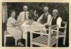 90-årsdagen. Annie Högberg, Emil Sandberg, Hjalmar Sandberg och Erik Johan Sandberg.