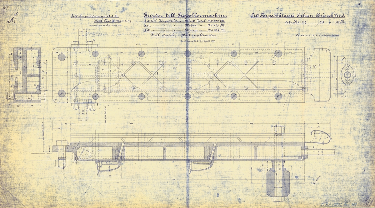 Guider till propellermaskin