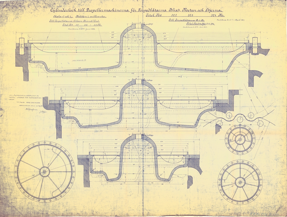 Cylinderlock till propeller maskin