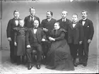 Slaktarmästare Gustaf Dafgård med familj, Vänersborg.