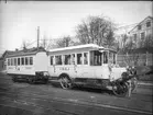 UVHJ rälsbuss på Vänersborgs station. Fiat buss.