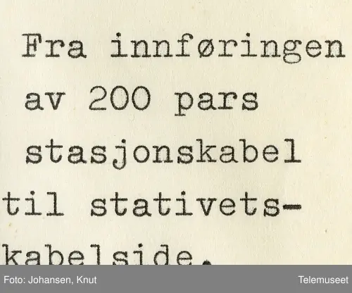 Telefonlinjer kabelføringer