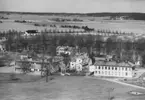 Enköping, panorama från silosbyggnadens takterass mot väster, Munksundet och Enavallen