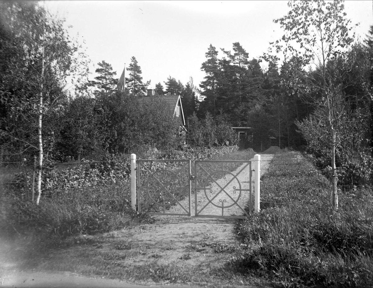 Uppfarten till familjen Jansson sommarställe Lillsunda, Uppsala-Näs socken, Uppland 1920-tal