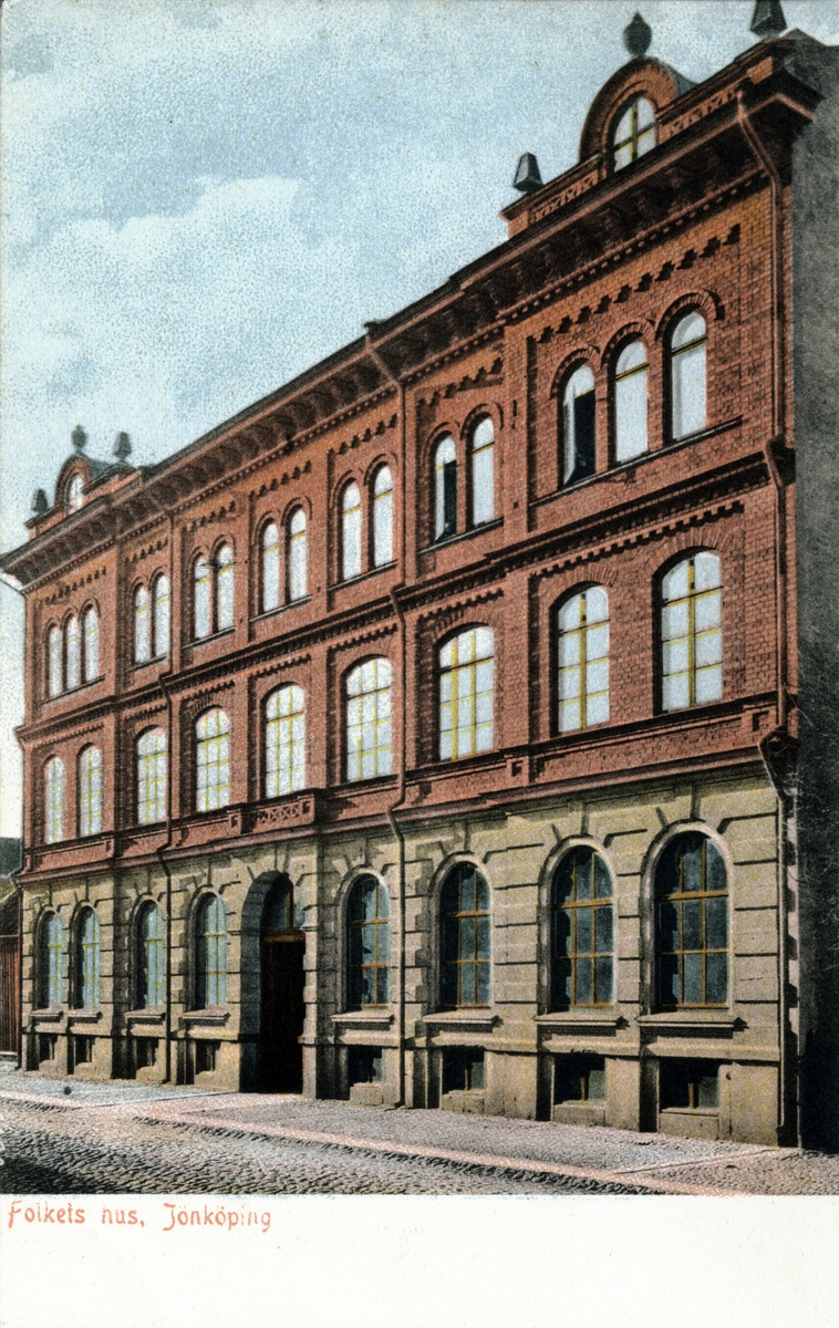 Folkets hus i Jönköping. Det låg utmed Klostergatan på västra sidan mellan Lasarettsgatan och Kungsgatan och var ursprungligen en snickerifabrik.