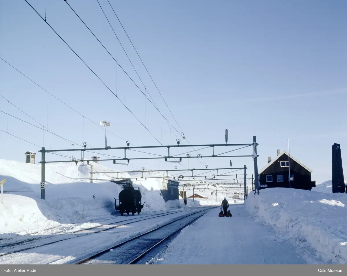 Finse jernbanestasjon, snø