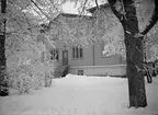 Underofficersmässen på F 3 Malmen, 1942. Exteriör, vintertid.