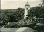 Wargöns AB.
75 års jubileum 19 juni 1949.
Medaljörerna uppställda vid Västra Tunhems kyrka.