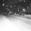 Snöplog i krock med personbil i Huskvarna på 1960-talet.