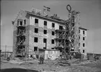 Flerbostadshus under byggnation, Uppsala 1939