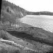 Ragnerudssjöns östra strand. Nya vägen vid Kroppefjälls västra brant.