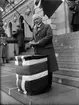 Talare vid firandet av Norges nationaldag, Universitetstrappan, Uppsala 1942