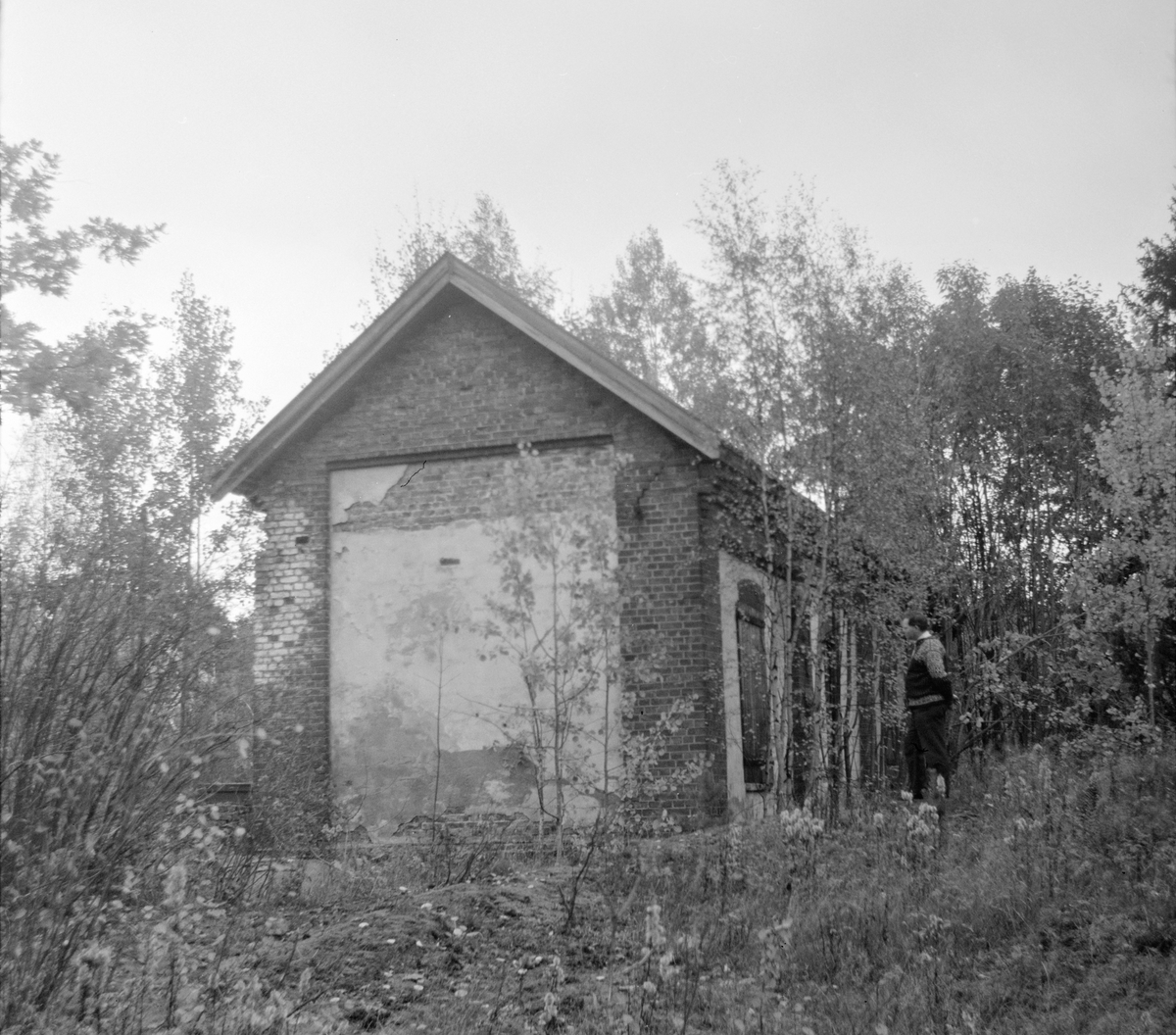 Den gamle lokomotivstallen på Eidsfoss stasjon på nedlagte Tønsberg-Eidsfossbanen.