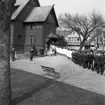 Konfirmation i Huskvarna kyrka på 1960-talet.