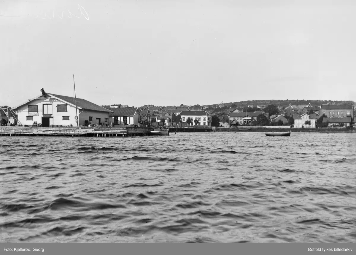 Havna i Horten. Sett fra sjøsida.