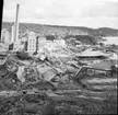 Raset vid Göta Cellulosa 7.6.1957. Båten Perle av Aalborg.