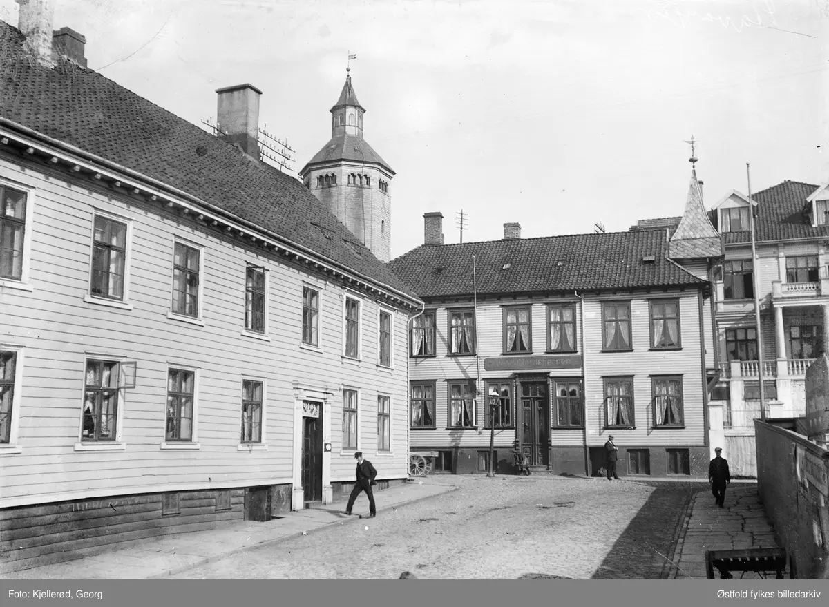 Hotel Nordstjernen i Stavanger 1910. Hotel Nordstjernen hadde adresse Skagen 29 og ble etablert i 1898.
Valbergtårnet i bakgrunnen.