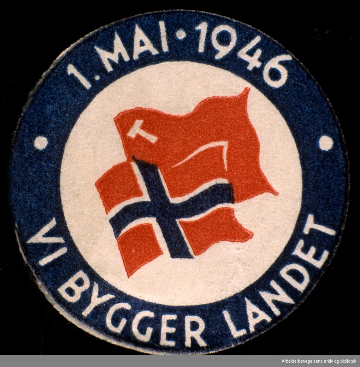 Arbeiderpartiets 1. mai-merke fra 1946