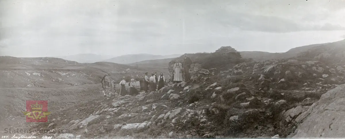 Album fra 1903-1908. På tur ved  Smyttestølen.  15.08.1908.