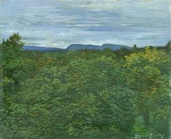 Utsikt mot Kolsås  [oljemaleri]