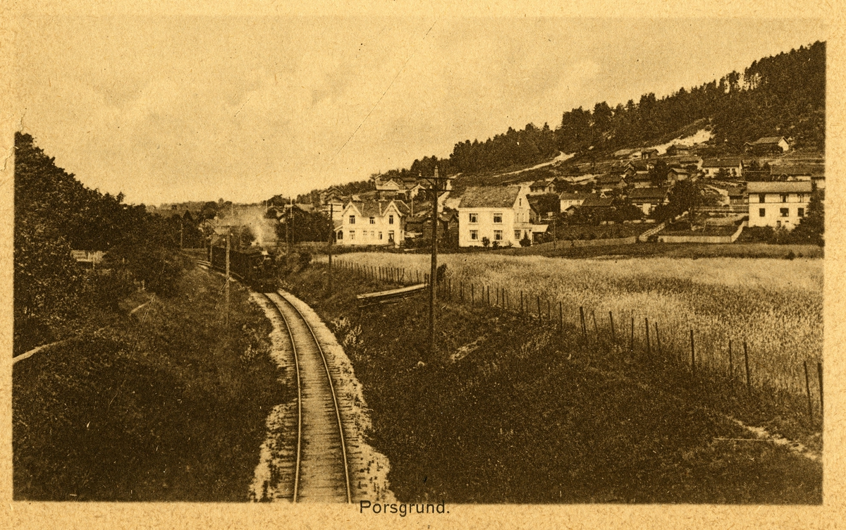 Fotoarkivet etter Gunnar Knudsen. Porsgrund, Wergeland kort.