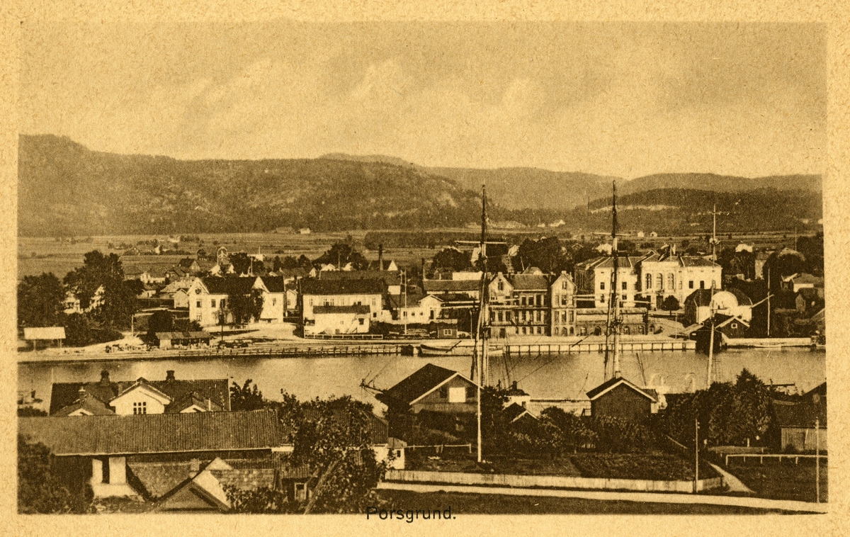 Fotoarkivet etter Gunnar Knudsen. Porsgrund, Wergeland kort.