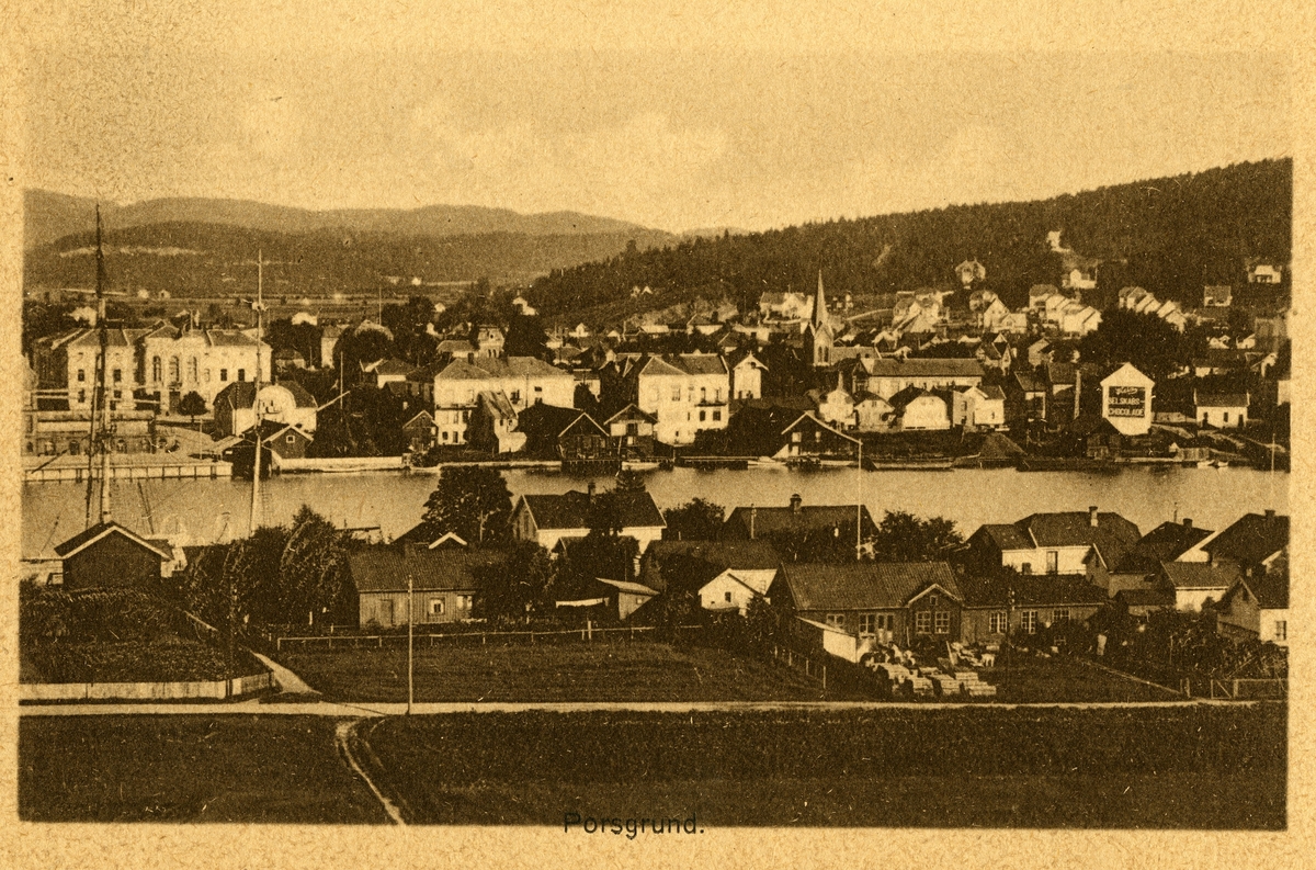 Fotoarkivet etter Gunnar Knudsen. Porsgrund, Wergeland kort.