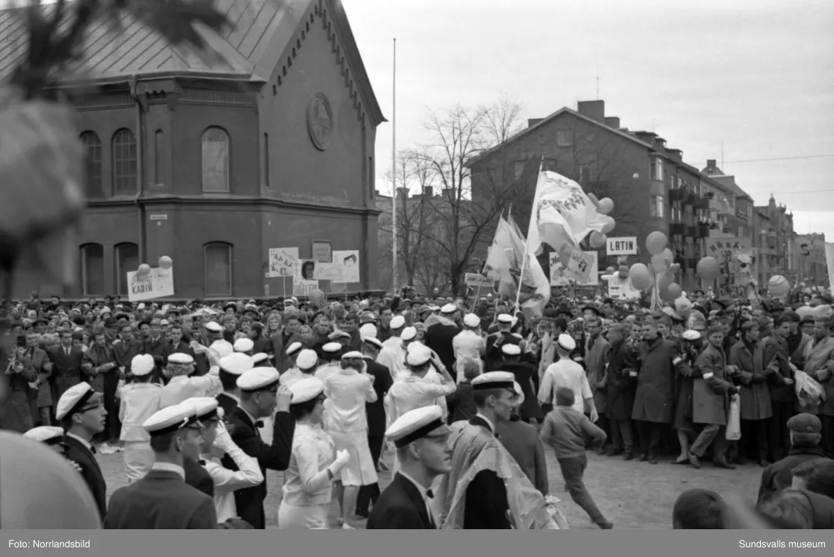 Studentkarneval i Sundsvall 1962.