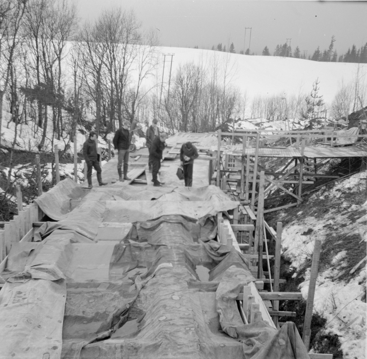 Tønsberg tunnel (kulvert) under bygging.