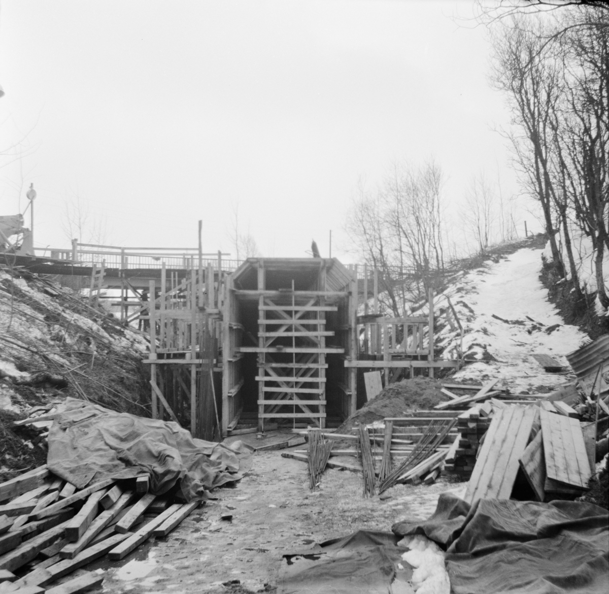 Tønsberg tunnel (kulvert) under bygging.