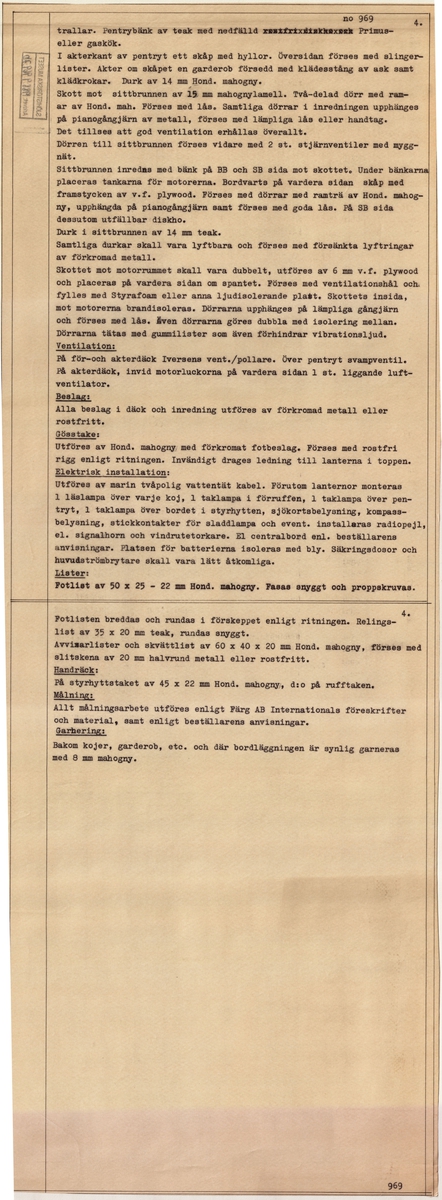 Byggnadsbeskrivning (2 blad)