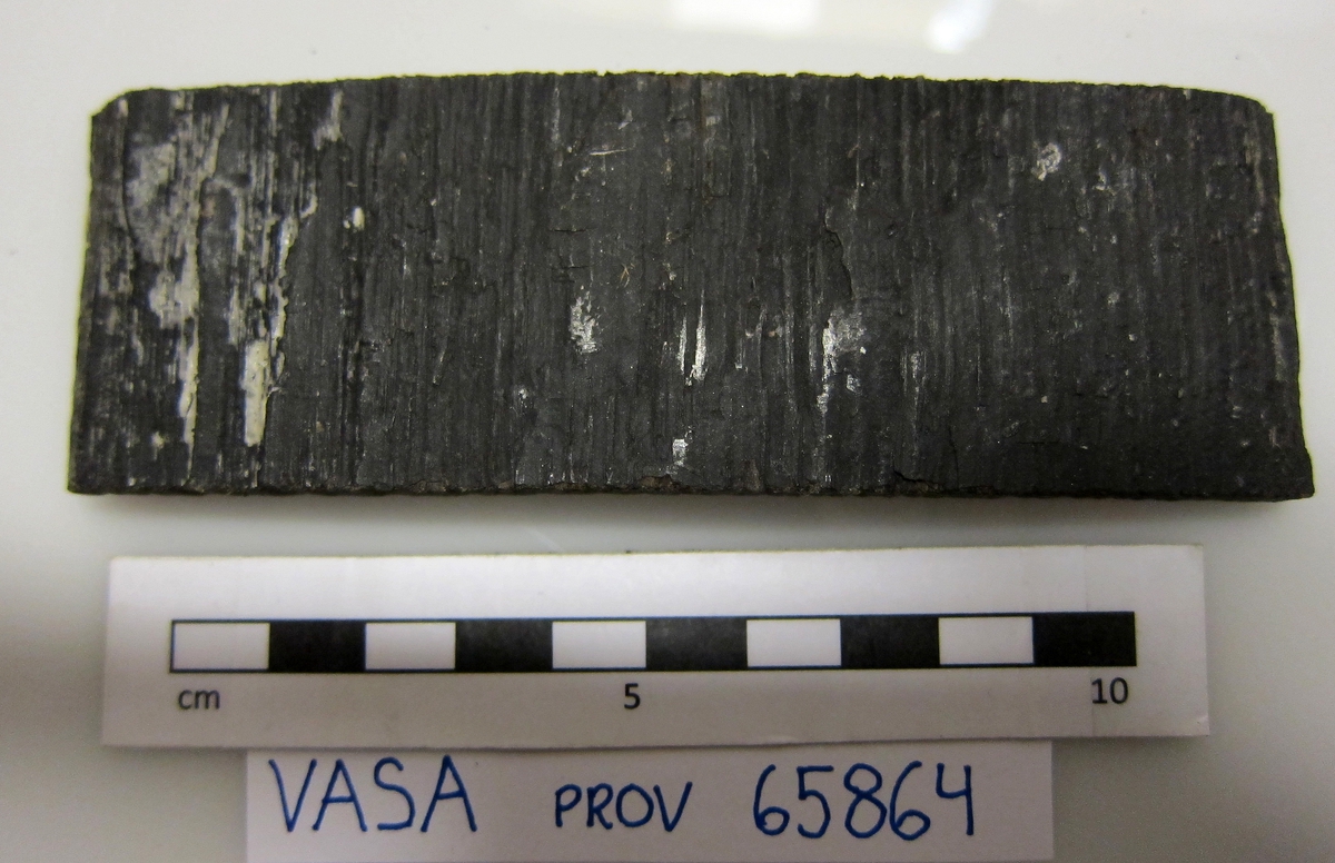 En stav till en tunna. Bruten. Ett hål med tapp finns på staven.  År 2013 togs ett dendroprv ur staven som nu är i tre delar.