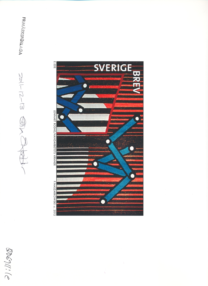 Förlagor som visar svensk textilkonst i väv, tryck och broderi.