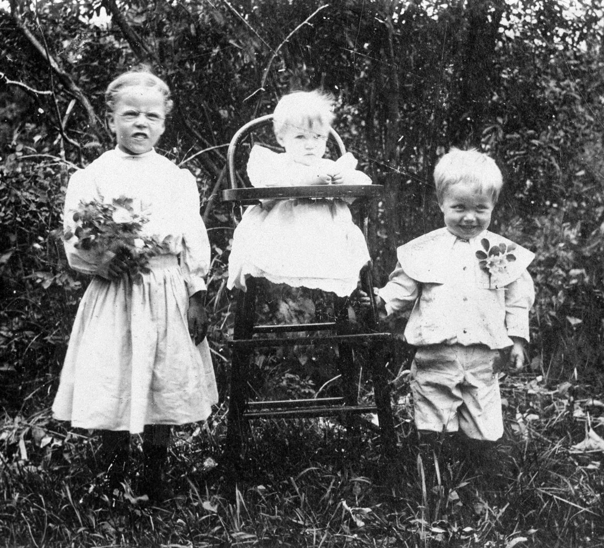 Amerikabilder, Per Mæhlum, Vallset.
Per Mæhlums barn. Fra venstre: Dagny f. 1901, Mildrid f. 1908, Olaf f.1906. Bildet er fra ca 1911