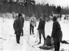 Regementsmästerskap, skidor 10 km, A 6. Nr 56 är rustmästare Gunnarsson.