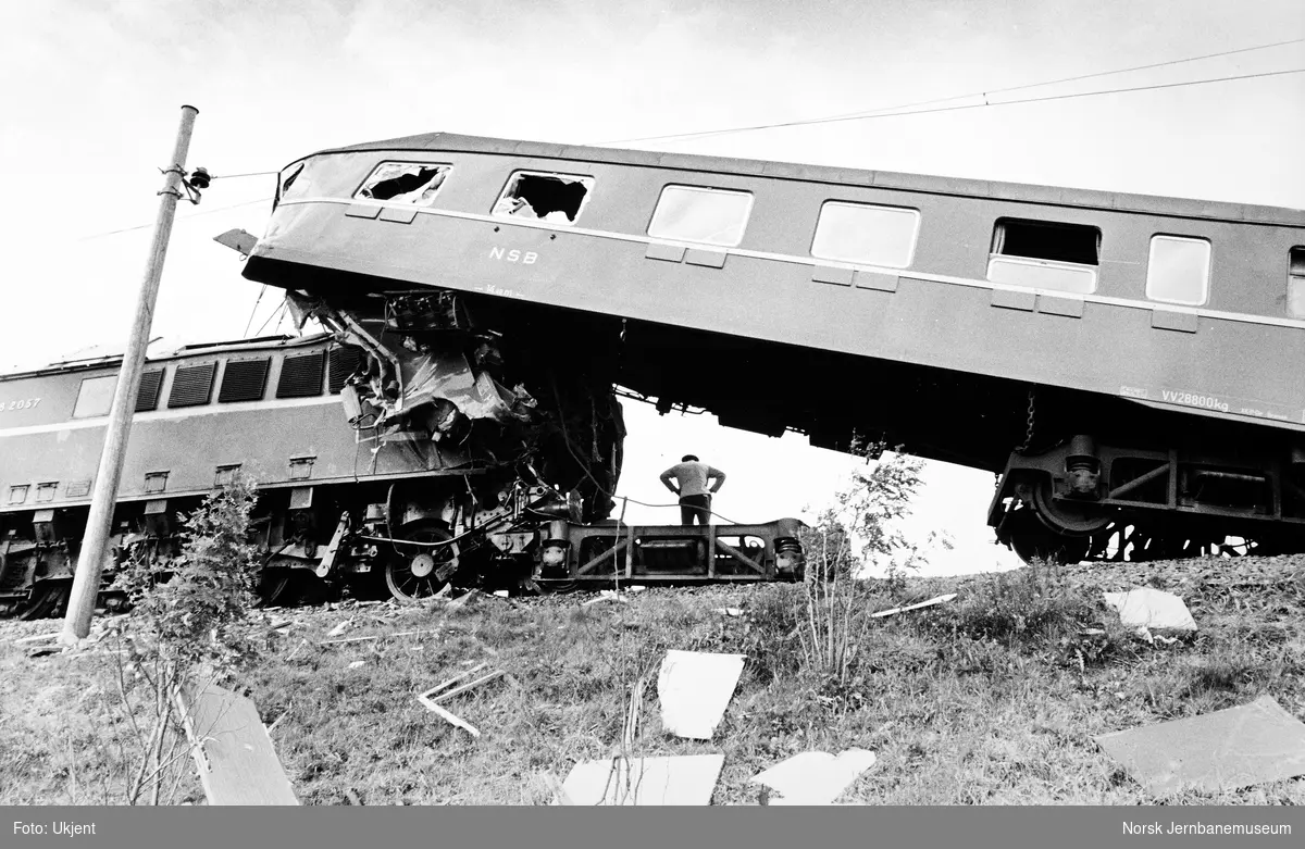 Togsammenstøt ved Brusand i 1974 mellom persontog 723 og godstog