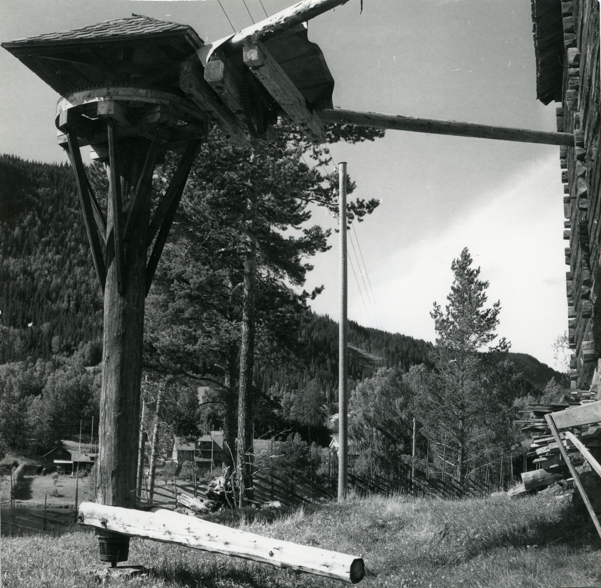 Køyrevandring på Kviestunet ved Valdres Folkemuseum.