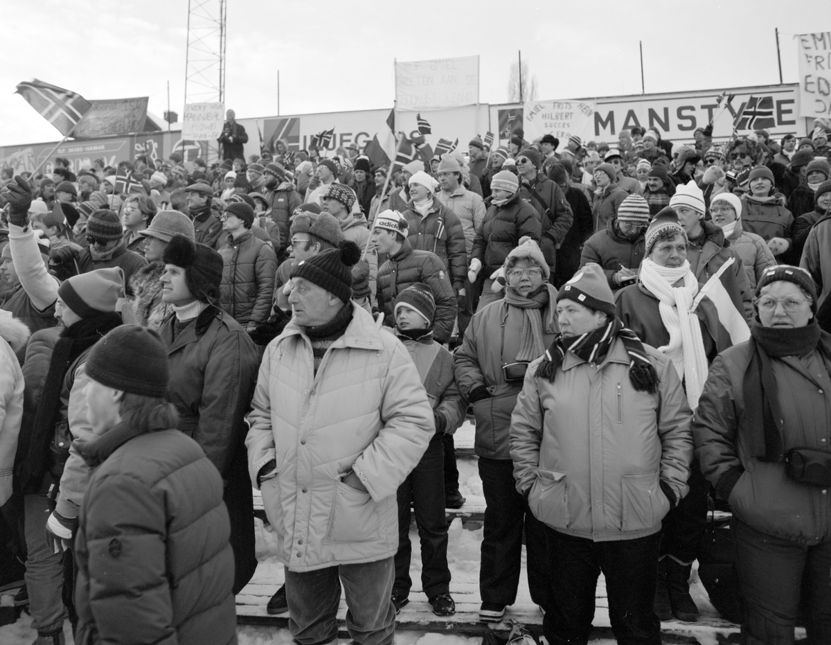 Skøytepublikum, Hamar stadion, verdensmesterkapet på skøyter 1985.
