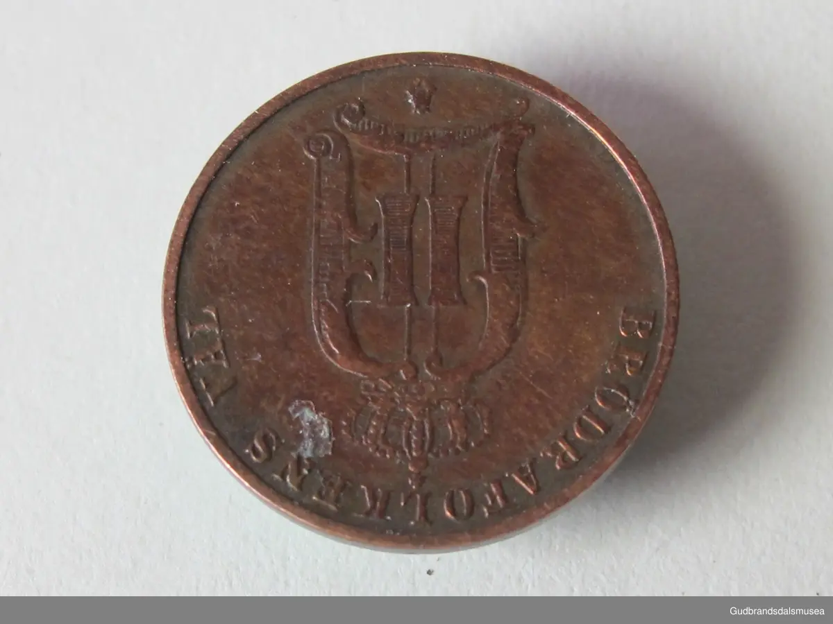 Monogram (Oscar II). Tre kroner.