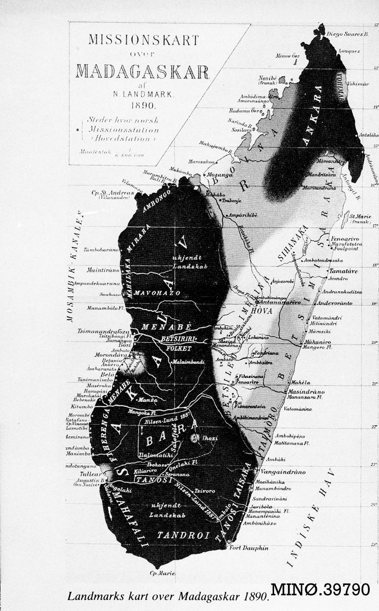 Misjonskart over Madagaskar