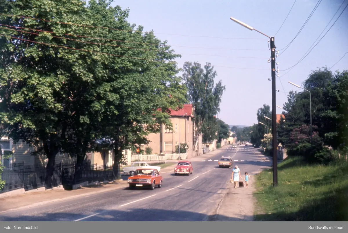 Kvarteren vid Bergsgatan, Esplanaden, Östra Långgatan och Nybrogatan där hela kvarteret Debet ska rivas för bygge av Folkets hus, hotell och bensinstation.