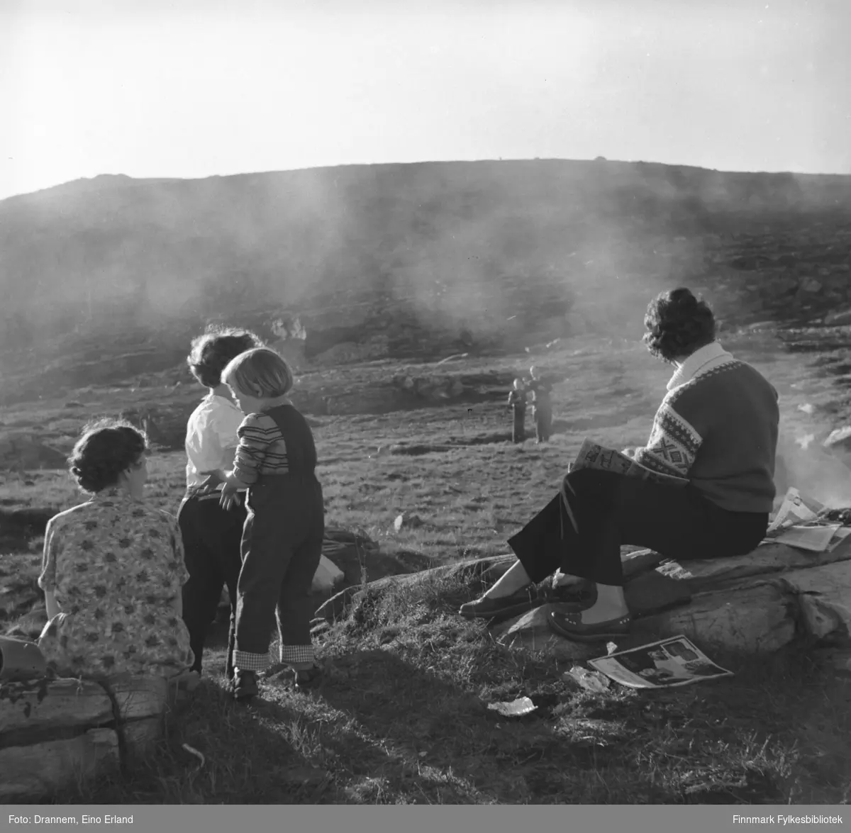 St. Hansfeiring i Hammerfest. På bildet fra venstre Reidun Sørensen, Turid Lillian Drannem, Grete Sørensen og Jenny Drannem