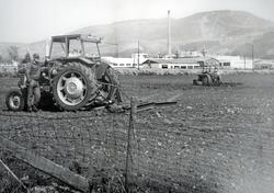 Granerud gard, Brumunddal, våronn, slodding, harving, trakto