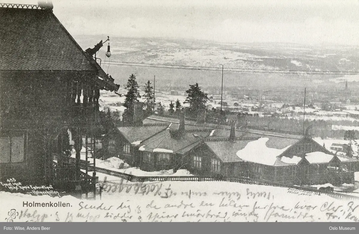 utsikt, Holmenkollen Turisthotell, Holmenkollen restaurant, snø, by