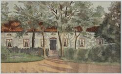 Gammal gård i Karlstad [Akvarell]