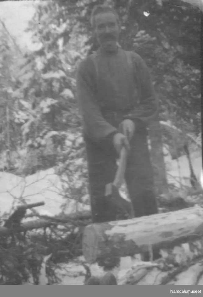 Magnus Andreassen Glømmen Vassenget på skogsarbeid