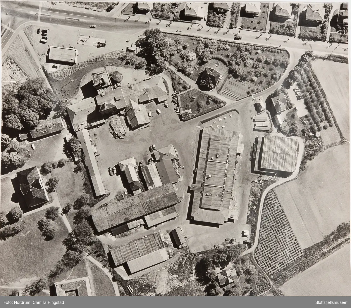 Flyfoto av Tønsberg Bryggeris bygninger