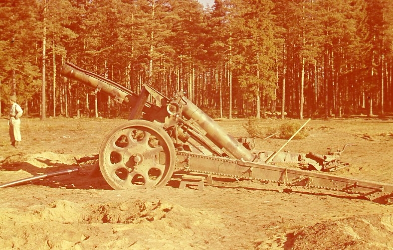 Haubits m/1939. 15 cm. Pjässprängning.