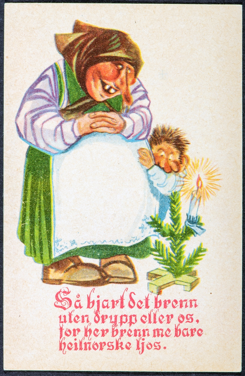 Julekort, postkort. 